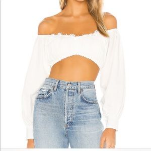 Tamsyn Crop Top in White Superdown / Revolve
